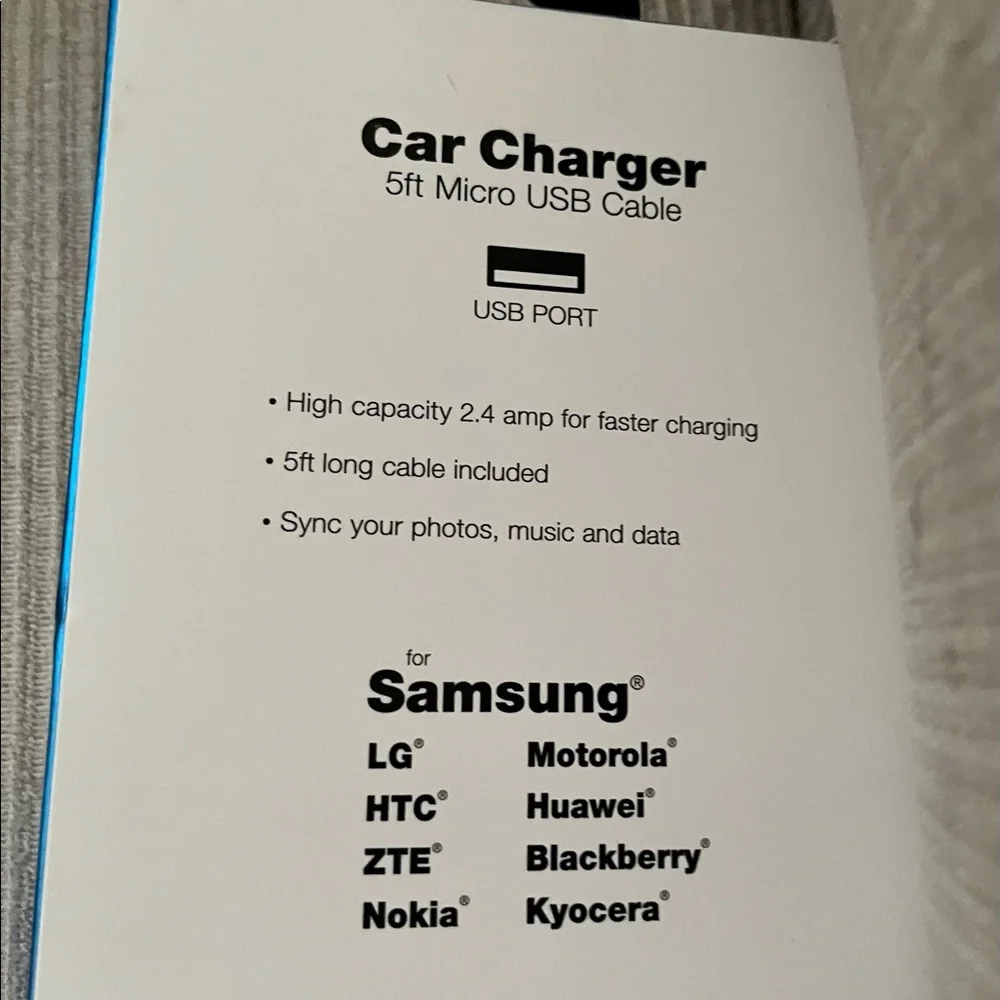 Brand new Samsung car charger